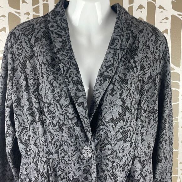 Soma Lounge Wear Floral Lace Print Single Button Lounge Blazer sz L - Picture 2 of 7